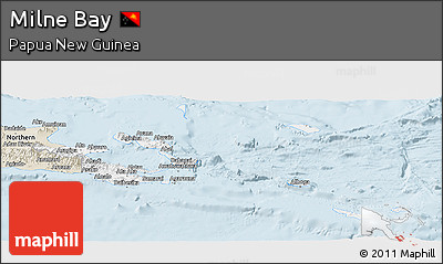 Classic Style Panoramic Map of Milne Bay