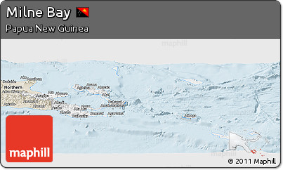 Classic Style Panoramic Map of Milne Bay