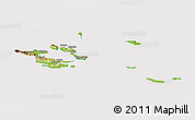 Physical Panoramic Map of Milne Bay, cropped outside