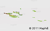 Physical Panoramic Map of Milne Bay, cropped outside