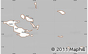 Gray Simple Map of Milne Bay, cropped outside