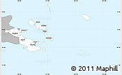 Gray Simple Map of Milne Bay, single color outside