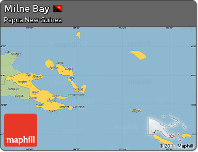 Savanna Style Simple Map of Milne Bay