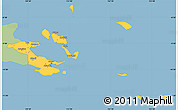 Savanna Style Simple Map of Milne Bay, single color outside