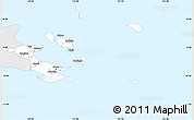 Silver Style Simple Map of Milne Bay, single color outside