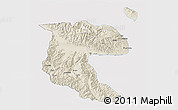 Shaded Relief 3D Map of Morobe, cropped outside