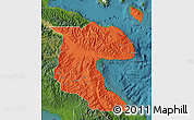 Political Map of Morobe, satellite outside