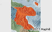 Political Map of Morobe, semi-desaturated