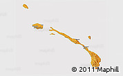 Political 3D Map of New Ireland, cropped outside