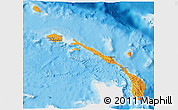 Political 3D Map of New Ireland, single color outside