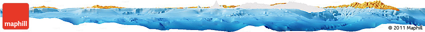 Political Horizon Map of New Ireland, single color outside