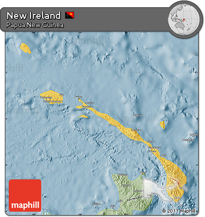 Savanna Style Map of New Ireland