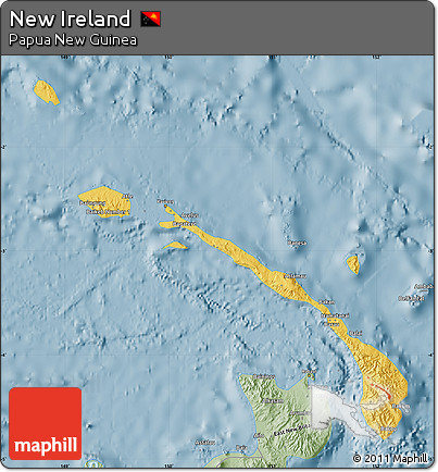 Savanna Style Map of New Ireland