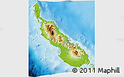 Physical 3D Map of Northern Solomons