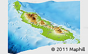 Physical Panoramic Map of Northern Solomons