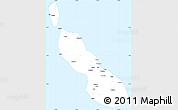 Silver Style Simple Map of Northern Solomons