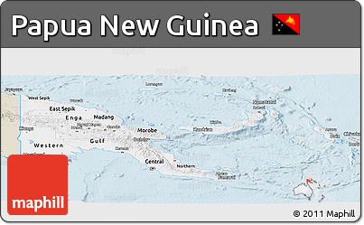 Classic Style Panoramic Map of Papua New Guinea