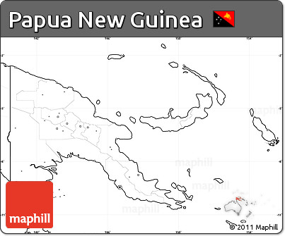 Blank Simple Map of Papua New Guinea, no labels