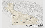 Shaded Relief 3D Map of Southern Highlands, lighten, semi-desaturated