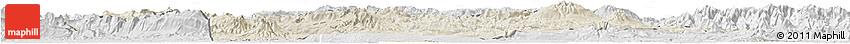 Shaded Relief Horizon Map of Southern Highlands, lighten, desaturated