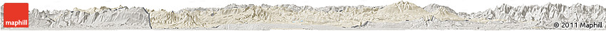 Shaded Relief Horizon Map of Southern Highlands, semi-desaturated