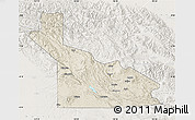 Shaded Relief Map of Southern Highlands, lighten