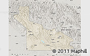 Shaded Relief Map of Southern Highlands, semi-desaturated