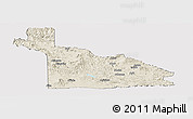 Shaded Relief Panoramic Map of Southern Highlands, cropped outside