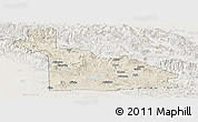 Shaded Relief Panoramic Map of Southern Highlands, lighten