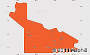 Political Simple Map of Southern Highlands, cropped outside