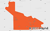 Political Simple Map of Southern Highlands, single color outside