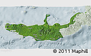 Satellite 3D Map of West New Britain, lighten