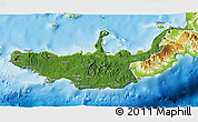 Satellite 3D Map of West New Britain, physical outside