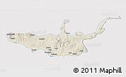 Shaded Relief 3D Map of West New Britain, cropped outside