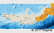 Shaded Relief 3D Map of West New Britain, political outside