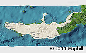 Shaded Relief 3D Map of West New Britain, satellite outside