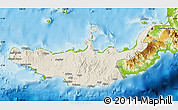 Shaded Relief Map of West New Britain, physical outside