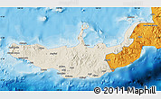 Shaded Relief Map of West New Britain, political outside