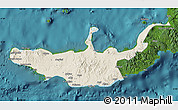 Shaded Relief Map of West New Britain, satellite outside