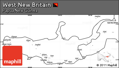 Blank Simple Map of West New Britain