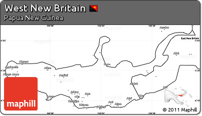 Blank Simple Map of West New Britain