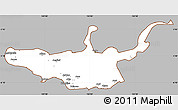 Gray Simple Map of West New Britain, cropped outside