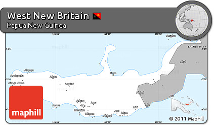 Gray Simple Map of West New Britain