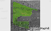 Satellite 3D Map of West Sepik, desaturated