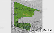 Satellite 3D Map of West Sepik, lighten, desaturated