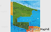 Satellite 3D Map of West Sepik, political outside