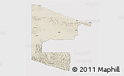 Shaded Relief 3D Map of West Sepik, cropped outside