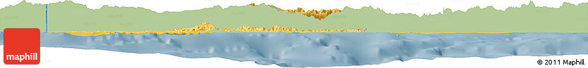 Savanna Style Horizon Map of West Sepik, single color outside