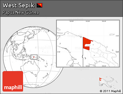 Blank Location Map of West Sepik