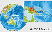 Physical Location Map of West Sepik, within the entire country